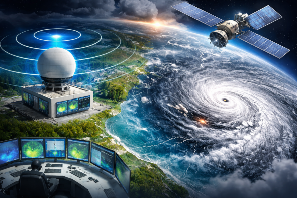 Satellite radar-style imaging